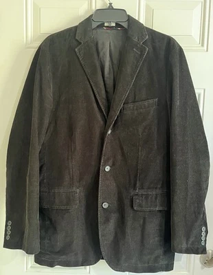 J. Blazer Crew Para Hombres S Negro Vintage Cordón Algodón Pana 3 Botones Chaqueta Preppy Foto 1 de 4