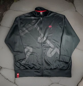 Nike Jacket Adult 2XL Black Full Zip Swoosh Lebron James Athletic Mock Neck Mens - Picture 1 of 10