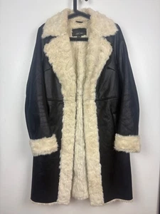 Lost Ink lussuosa pelliccia di pecora sintetica cappotto lungo giacca UK 10 Small - ottime condizioni - Foto 1 di 10