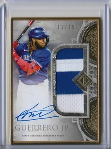2023 Topps Transcendent Collection Vladimir Guerrero Jr  Patch Auto /15 #TCPA-VG - Picture 1 of 2