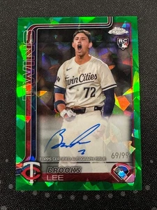 2025 Topps Chrome Sapphire #RA-BL Brooks Lee RC Green Auto 69/99 Minnesota Twins - Foto 1 di 1