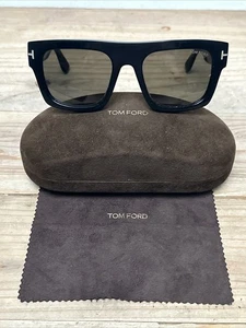 Tom Ford TF711 01A Fausto Sunglasses 53x20 Square Frames 1-2.9 Used - Foto 1 di 10
