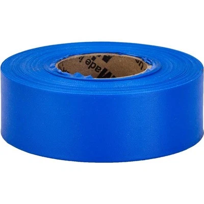 Blue Surveyor Flagging Tape 1-3/16in x 300ft 24 Rolls UV Vinyl Marking Tape - Image 1 of 3