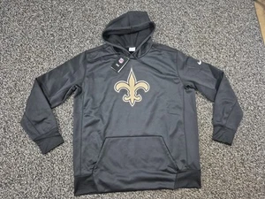NWT Nike Black New Orleans Saints Team Apparel Pullover Light Hoodie Size XL - Picture 1 of 9