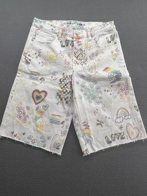 Bermudas holgadas American Eagle para mujer 6 Pride Love arco iris elásticas Jean Foto 1 de 4