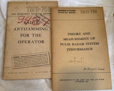 TM 11-759/ 11-750 Technical Manuals Radar Antijamming, Pulse Radar 1948 🤭 - Image 1 of 4