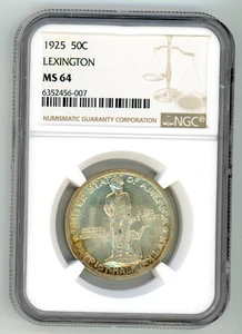 1925 Lexington Silver Commemorative Half Dollar NGC MS64 - Picture 1 of 2
