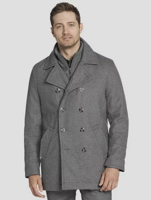 Chaquetón de lana de doble botonadura de ajuste moderno (talla: grande, precio de etiqueta $199,99) Foto 1 de 4