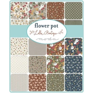 Flower Pot Lella Boutique Moda Fabrics 21”x18.5” Fat Quarter (12) Bundle  - Picture 1 of 16