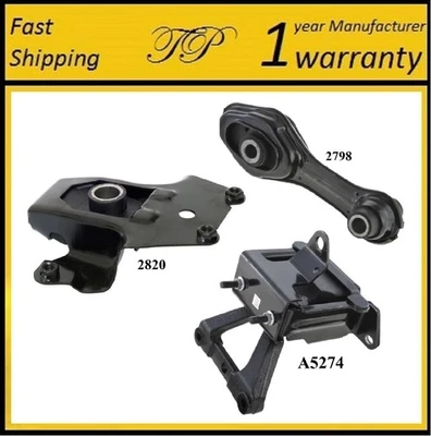 3 PIEZAS MONTAJE DE MOTOR Y TRANSMISIÓN PARA PONTIAC SUNFIRE/CHEVROLET CAVALIER 2.2 - AUTOMÁTICO Foto 1 de 4