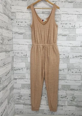 Free People Beach Sleeveless Knit Jumpsuit Womens Small Drawstrings Waist - Image 1 of 4