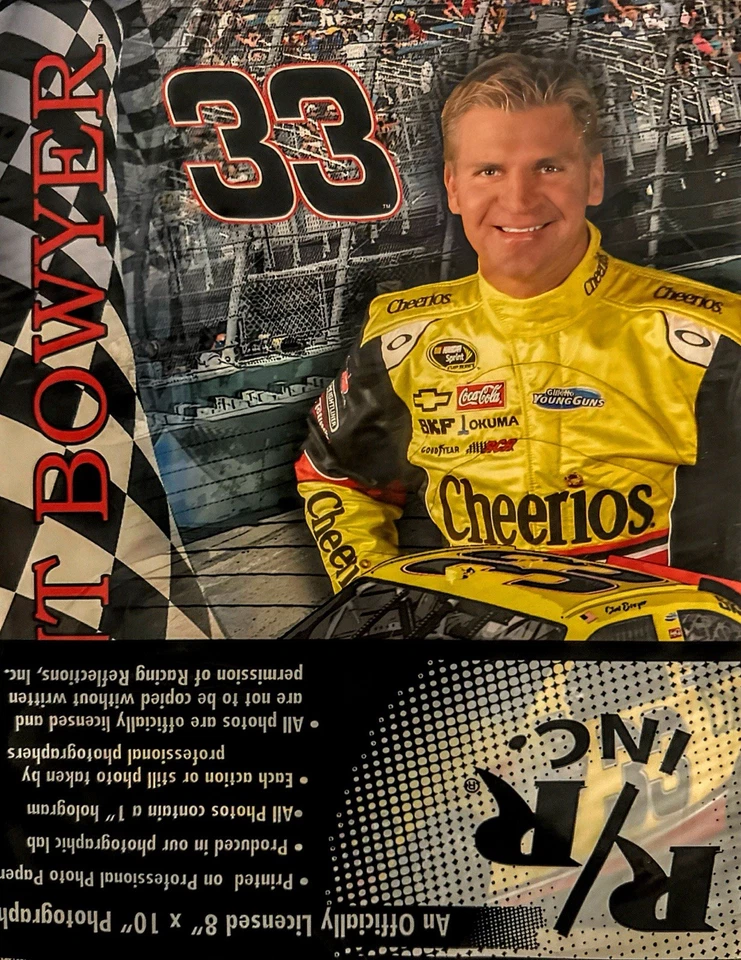 Fotografía sellada de Clint Bowyer Nascar RR Inc 8 X 10 Foto 1 de 2