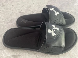 Under Armour Ignite Men's Black Sandals Slides Cushioned Size7 - Picture 1 of 5
