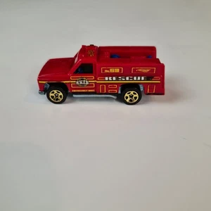 1974 HOT WHEELS Red H.W.F.D RESCUE UNIT Emergency Vehicle Fire Truck #68 car - Picture 1 of 6