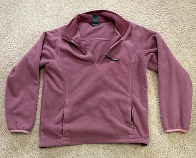 Pullover polar ligero LL Bean para mujer M-Reg rosa 1/4 cremallera manga larga LEER Foto 1 de 4