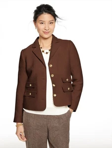 Berkshire Wool Lady Jacket at Talbots, NWT $199, color DARK WALNUT, all size - Picture 1 of 5