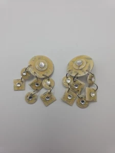 DE COLECCIÓN AÑOS 80 MAM araña de diamantes de imitación colgante declaración pendientes clip-on - Imagen 1 de 7