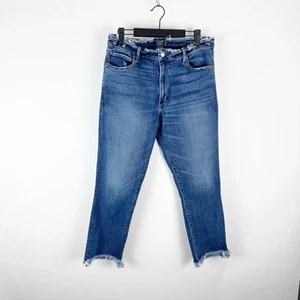 Jeans donna Abercrombie & Fitch Simone vita alta alla caviglia taglia 31/12 R invecchiato - Foto 1 di 17