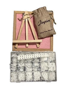 Pink Felt Letter Board 10x10in Changeable Letter Board with Letters White Pre... - Picture 1 of 7