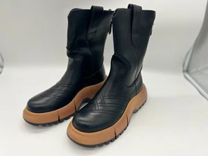 Celbreez Platform Boots for Women Chunky Heel Round Toe Black - Picture 1 of 5