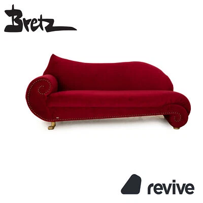Bretz Gaudi Stoff Dreisitzer Recamiere Rot Sofa Couch Neubezug - Bild 1 von 4