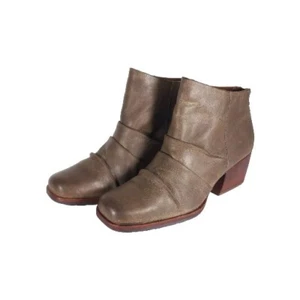 Kork Ease Women's Kissel US8M Brown Leather Back Zip Square Toe Ankle Boots - Picture 1 of 15