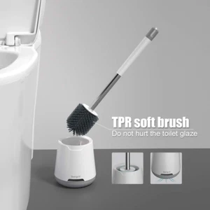 M34152 Silicone Toilet Brushes & Holders, Deep Cleaner, Toilet Brush Holder Set - Picture 1 of 5