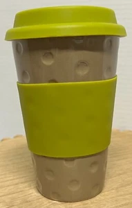 SCM Designs Tumbler COFFEE Travel Mug 12 Oz Stoneware Cup Silicone Lid & Grip - Picture 1 of 4