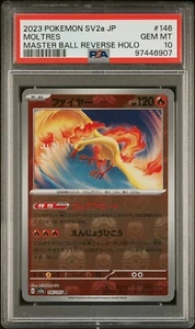 PSA 10 Moltres Master Ball Reverse Holo 2023 Sv2a Japanese Pokemon MT Gem Mint - Bild 1 von 2
