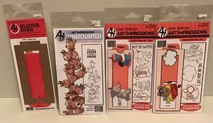 New Art Impressions Slider Die and Set of 3 Slider Stamp Sets - Picture 1 of 10