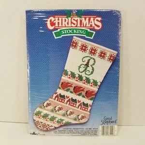 Good Shepherd Monogram Christmas Stocking Counted Cross Stitch Kit #87214 - Picture 1 of 8