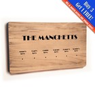 Personalised Novelty 6 hook key holder - Medium wood