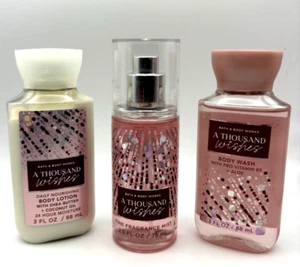 Bath & Body Works  A Thousand Wishes Body Lotion Fragance Shower Gel Travel  Set - Picture 1 of 9