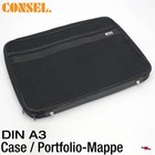 CONSEL CASE DIN A3 MAPPE ZEICHENMAPPE STOFF-LEDERLOOK SAMMELMAPPE PORTFOLIOMAPP
