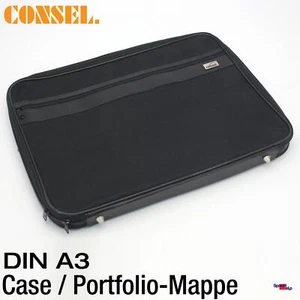 Consel Case Din A3 Mappe Zeichenmappe Stoff-Lederlook Sammelmappe Portfoliomapp - Photo 1/8