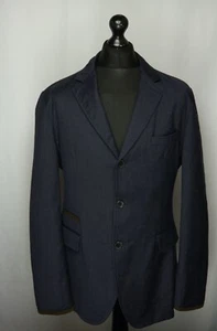 Giacca blazer Hugo Boss uomo UK 40 R EU 50 lana navy Jenkins Chore cappotto sportivo - Foto 1 di 19