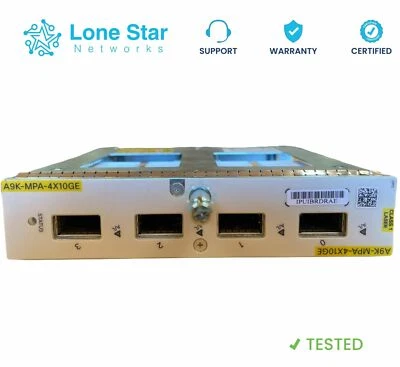 Adaptador de puerto Cisco A9K-MPA-4X10GE 4 puertos 10 Gigabits ASR 9000 Foto 1 de 2