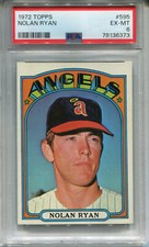 1972 Topps #595 Nolan Ryan PSA 6 EX-MT California Angels
