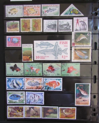 Tropical Fish Stamp Collection includes US Booklet, Souvenir Sheet, and Cover - Image 1 of 4