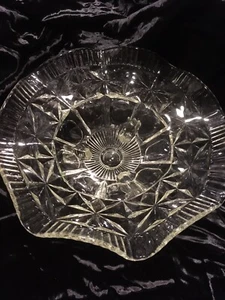 Antique Pattern Glass 3 Footed Serving Bowl VERY NICE!! - Picture 1 of 6
