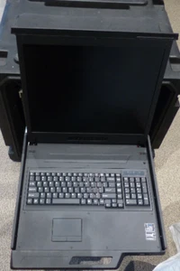 ACMEMICRO SKB 8U PORTABLE RACK CONSOLE KEYBOARD 19" LCD MONITOR KVM-AC-RKP1190E - Bild 1 von 3