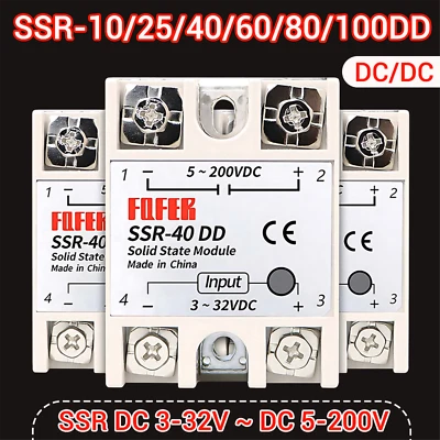 DC To DC Solid State Relay Module 10A-100A SSR-10DD To SSR-100DD - Heatsinks New - Image 1 of 4