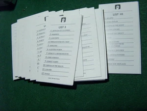 1988 1997 SCATTERGORIES 36 CATEGORY CARDS replacement pieces - Picture 1 of 4