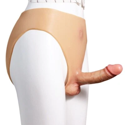 Calça de silicone realista cosplay travesti roupa íntima calcinha calcinha gay feminina brinquedo - Imagem 1 de 4