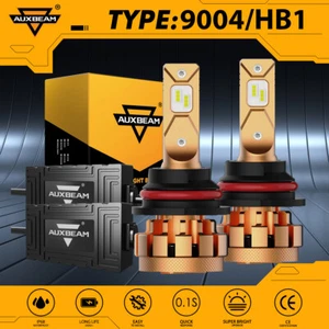 AUXBEAM HB1 9004 LED Headlight Bulbs Kit White 6500K Hi/Lo Beam+Canbus Decoder - Bild 1 von 12
