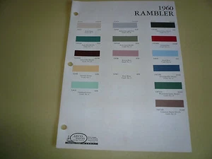1960 Rambler ARCO Mobil Color Chip Lackmuster - Bild 1 von 1