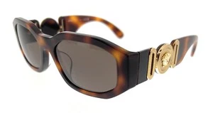 Versace 0VE4361F 521773 Dark Havana Rectangular Vintage Medusa Sunglasses - Picture 1 of 4