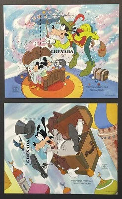 CONJUNTO DE SELOS GRANADA DIFFERENTENS CONTO DE FADAS DISNEY SS 2 HAFNIA '87 MNH THE SANDMAN 1 - Imagem 1 de 3