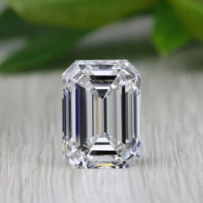 Loose lab Grown CVD Diamond 5X7 MM Emerald Cut D Color IF Clarity Certified - Image 1 of 4