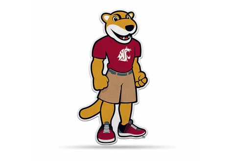 NEW! WASHINGTON STATE COUGARS PREMIUM MASCOT PENNANT BUTCH SHAPE CUT LICENSED Cover
